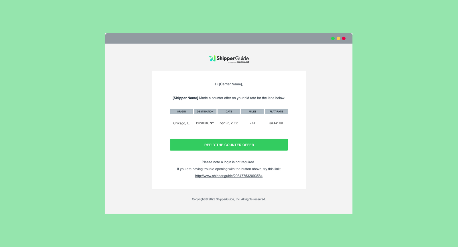 LS Counter Offer Carrier Email